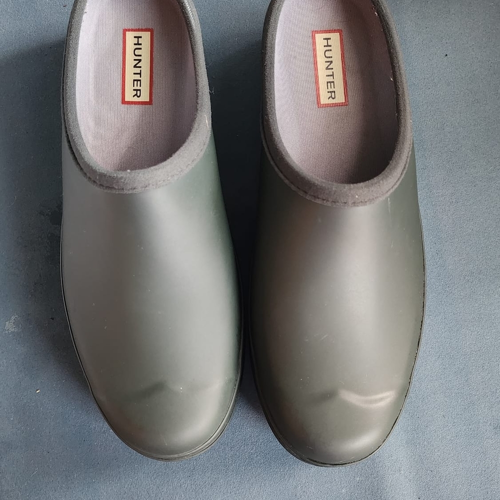 Hunter Dark Green Play clog Waterproof Slip-On Footwear